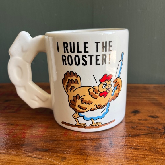Vintage Mom & Dad I Rule The Roost, I Rule the Rooster Mug Set - Picture 7 of 11